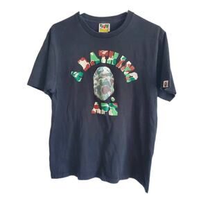 Made In Japan BATHING APE CAMO Print Nigo T Shirt MENS Medium Blk